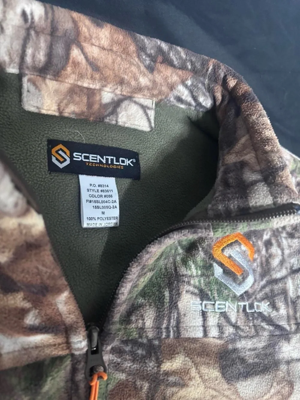 ScentLok Men's Realtree Camouflage Fleece Jacket - Brown/Green